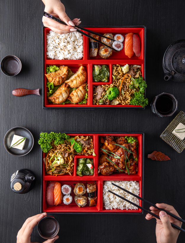 imagem de pratos variados representando opções do taisho